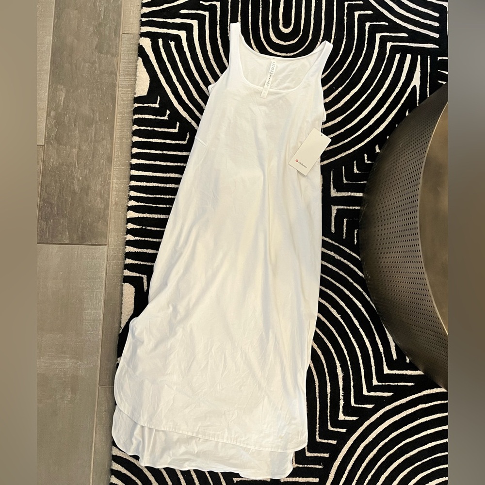 Lululemon Pima Cotton Open-Back Midi Dress - White